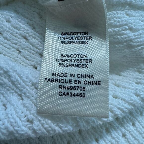 Rebecca Taylor Crimp Cotton Pullover Sweater in Milk - Picture 7 of 7